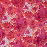 Pañuelo de viscosa con estampado floral fucsia