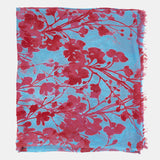 Pañuelo de viscosa con estampado floral fucsia