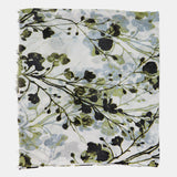 Pañuelo de viscosa con estampado floral verde