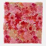 Pañuelo de viscosa con estampado floral rojo