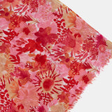 Pañuelo de viscosa con estampado floral rojo