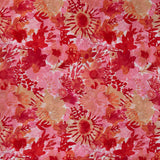 Pañuelo de viscosa con estampado floral rojo