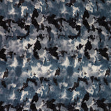 Pañuelo de viscosa con estampado abstracto negro