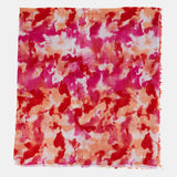 Pañuelo de viscosa con estampado abstracto rojo