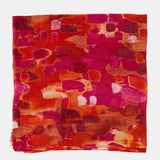 Pañuelo de viscosa con estampado abstracto fucsia