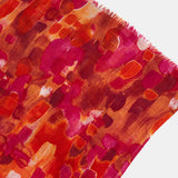 Pañuelo de viscosa con estampado abstracto fucsia