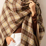 Reversible poncho in camel.