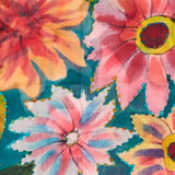 Pañuelo de lana con estampado floral verde