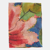 Bandana de seda con estampado floral verde