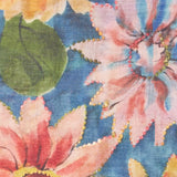 Bandana de seda con estampado floral verde