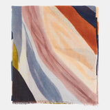 Pañuelo de lana con estampado abstracto multicolor