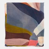 Pañuelo de lana con estampado abstracto multicolor