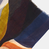 Pañuelo de lana con estampado abstracto multicolor