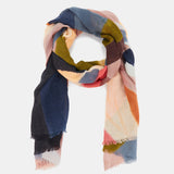 Pañuelo de lana con estampado abstracto multicolor