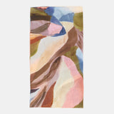 Bandana de seda con estampado abstracto multicolor