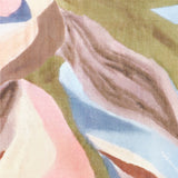 Bandana de seda con estampado abstracto multicolor