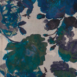 Pañuelo de viscosa con estampado floral verde
