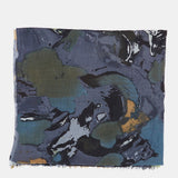 Pañuelo de viscosa con estampado abstracto gris