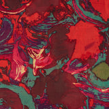 Pañuelo de viscosa con estampado abstracto rojo