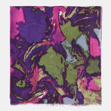 Pañuelo de viscosa con estampado abstracto morado
