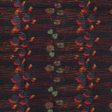 Wool scarf with a black floral print.