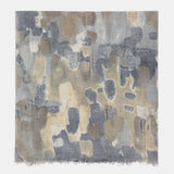 Pañuelo de lana con estampado abstracto gris
