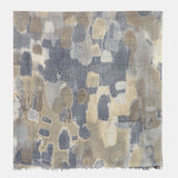 Pañuelo de lana con estampado abstracto gris