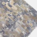 Pañuelo de lana con estampado abstracto gris