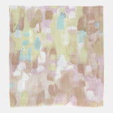 Viscose scarf with an abstract green print.