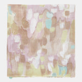 Viscose scarf with an abstract green print.