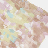 Viscose scarf with an abstract green print.