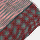 Pañuelo de lana con estampado geométrico burdeos
