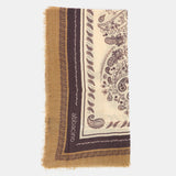 Pañuelo de lana con estampado paisley ámbar