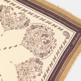 Pañuelo de lana con estampado paisley ámbar