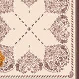 Pañuelo de lana con estampado paisley ámbar