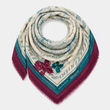 Pañuelo de lana con estampado paisley burdeos