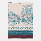 Bandana de seda con estampado paisley en burdeos