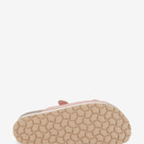 Sandalia con plataforma de serraje en beige