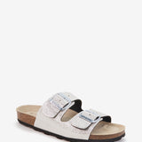 Silver flat sandal