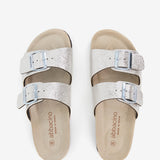 Silver flat sandal