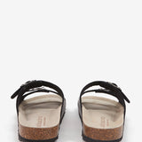 Antique silver flat sandal