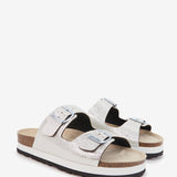 Silver platform sandal