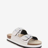 Silver platform sandal