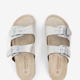 Silver platform sandal