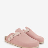 Beige suede clog