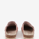 Beige suede clog