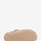 Beige suede clog