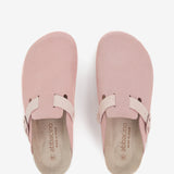 Beige suede clog