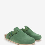 Zueco en serraje verde