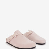 Zueco en serraje beige